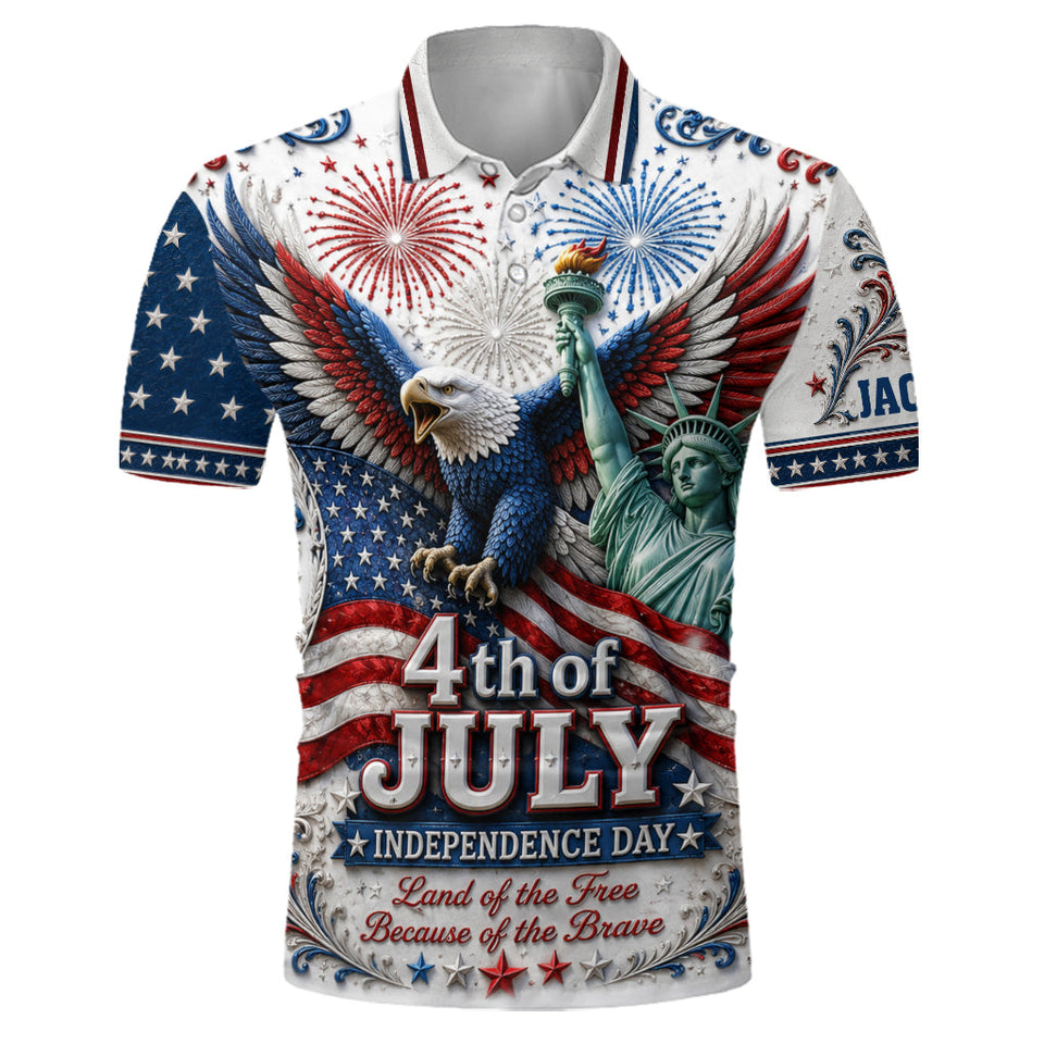 Independence Day, 4th Of July - Personalized Independence Day/ 4th of July Polo Shirt