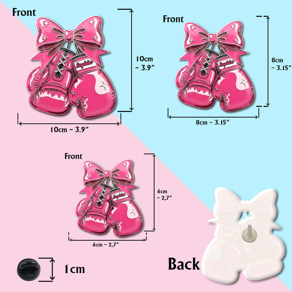 Fight Hope Love - Personalized Breast Cancer Awareness Pin