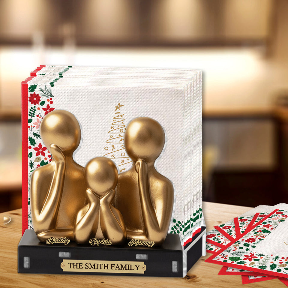 Merry Christmas Gift For Family - Personalized Family Paper Towel Holder
