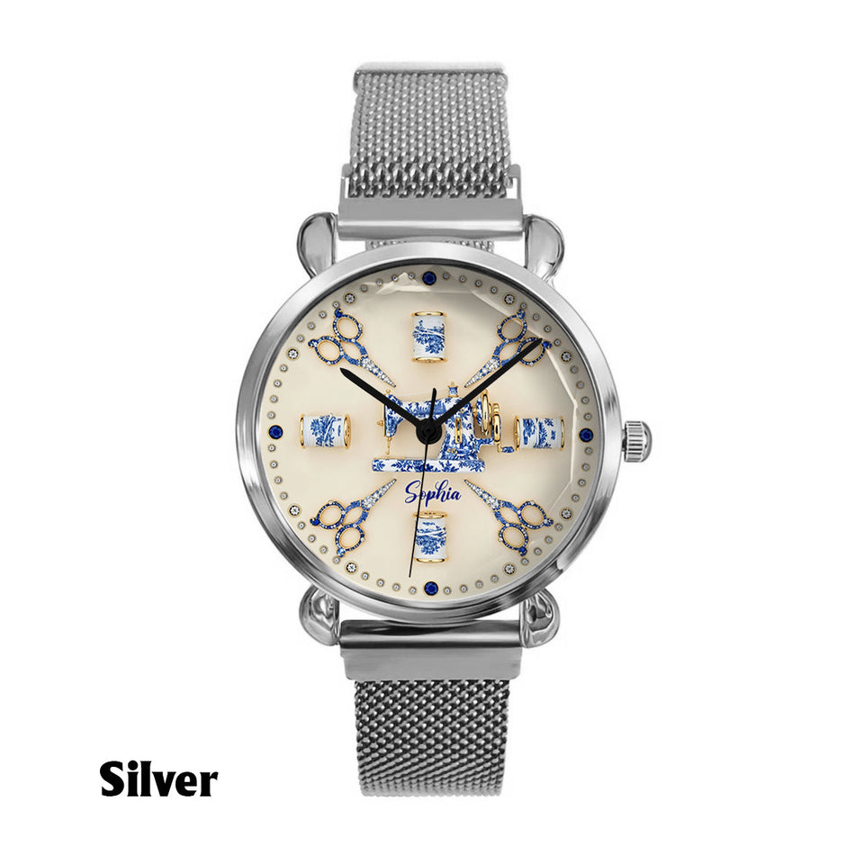Sewing Toile de Jouy - Personalized Sewing Women Hand Watch