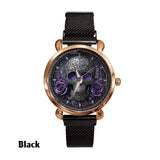 Skull And Roses - Personalized Skull Women Hand Watch