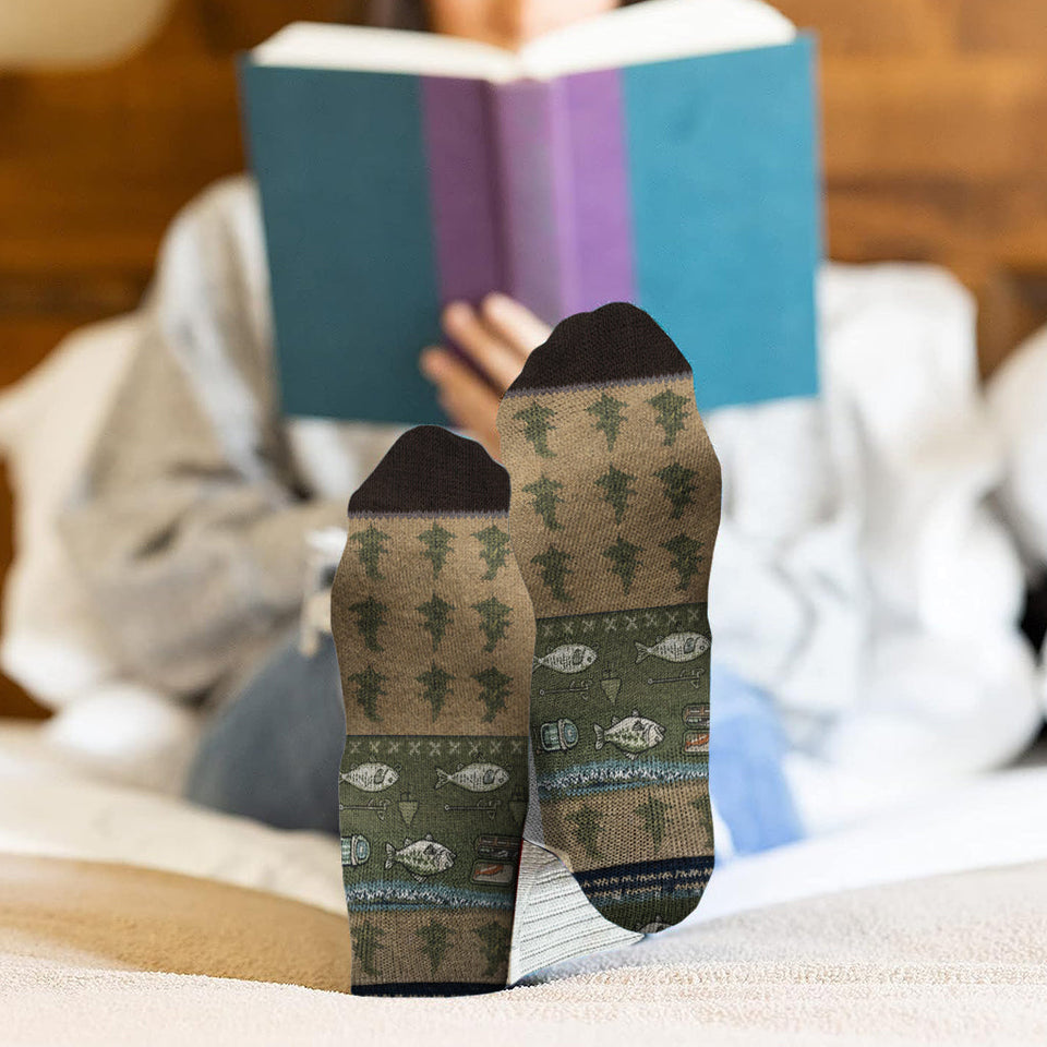 I'd Rather Fishing - Personalized Fishing Socks