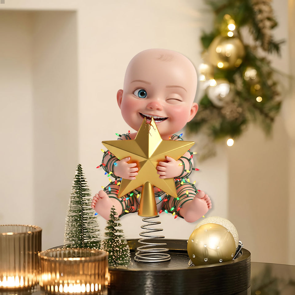 Naughty Kids - Personalized Kid LED Light Tree Topper