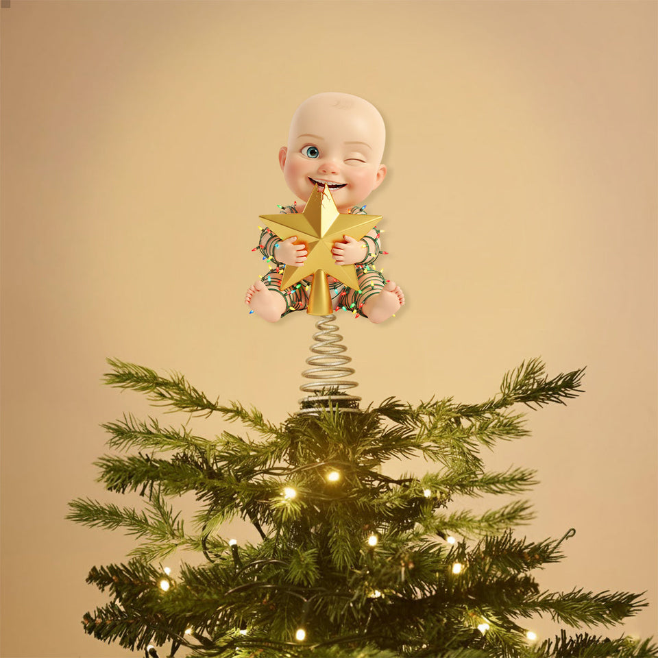 Naughty Kids - Personalized Kid LED Light Tree Topper