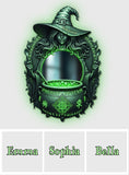 Mystical Witch Soup - Personalized Witch Wall Mirror With LED Light