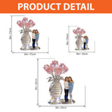 Crystal Flowers Vase - Personalized Mother Custom Shaped Acrylic Plaque