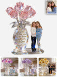 Crystal Flowers Vase - Personalized Mother Custom Shaped Acrylic Plaque
