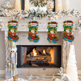 Christmas Santa Fishing - Personalized Fishing Shaped Christmas Stocking