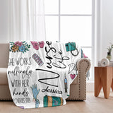 Nursing Is A Work Of Heart - Personalized Nurse Blanket