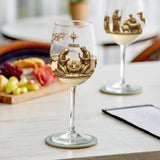 The Holy Night - Personalized Christian Wine Glass With Long Stem