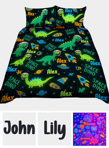 Cute Children's Gift Boys' Dinosaur Space Girls' Princess - Personalized Kid Bedding Set