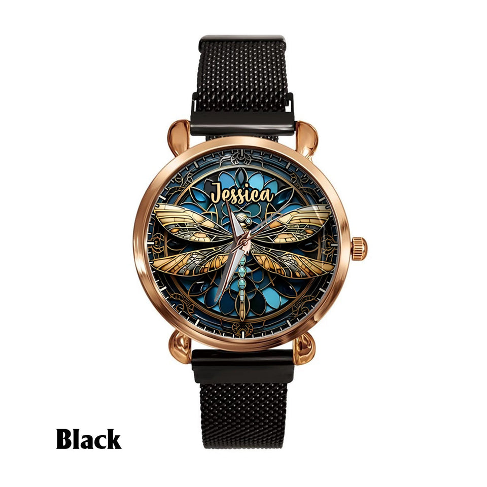 Beautiful Dragonfly - Personalized Dragonfly Women Hand Watch