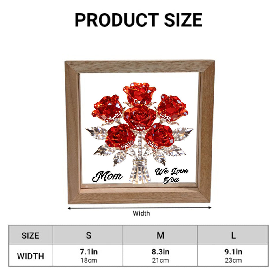 Mother's Day Gifts For Mom, Grandma - Personalized Mother Wooden Frame LED Light