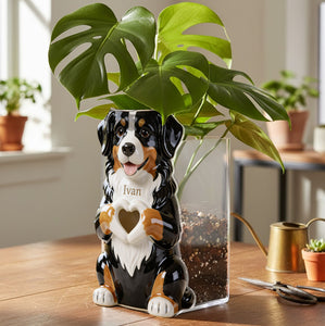 Custom Any Photo - Love My Pet - Personalized Dog Acrylic Pot