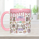 Easily Distracted By Cats And Books - Personalized Book Accent Mug