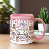 Easily Distracted By Cats And Books - Personalized Book Accent Mug
