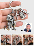 Knight Of God - Personalized Christian Keychain With Charms
