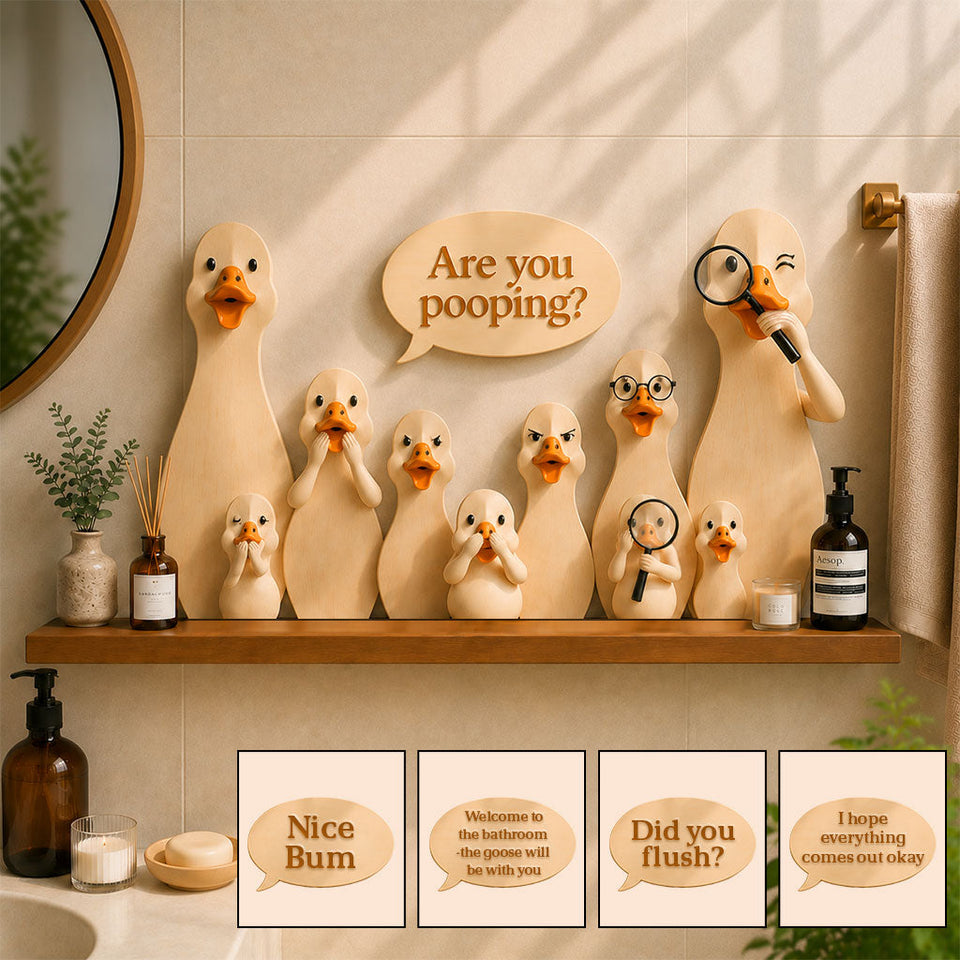 Silly Goose, Funny Goose - Personalized The Goose Wooden Floating Shelf