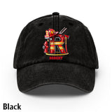 Alphabet Firefighter - Personalized Firefighter Washed Denim Cap