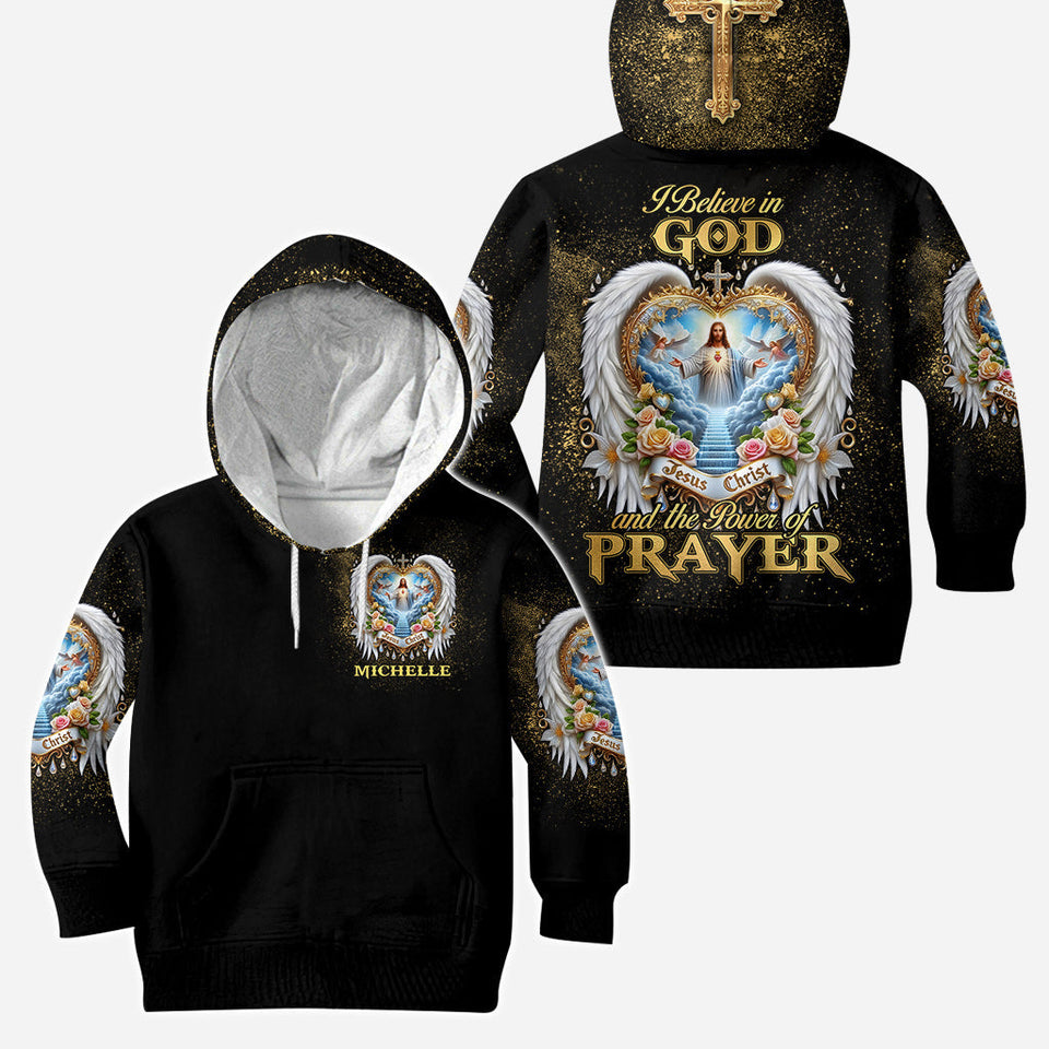 I Believe in God and The Power of Prayer - Personalized Christian Hoodie and Leggings