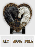You & Me We Got This - Personalized Horse Heart Shaped Stone