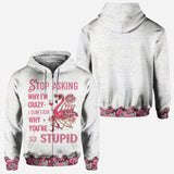 Stop Asking Why I'm Crazy - Personalized Flamingo All Over Shirt