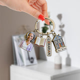Librarian Gifts - Personalized Librarian Premium Keychain With Charms