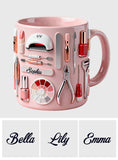 Nail Tech - Personalized Nail Salon Accent Mug & Coaster