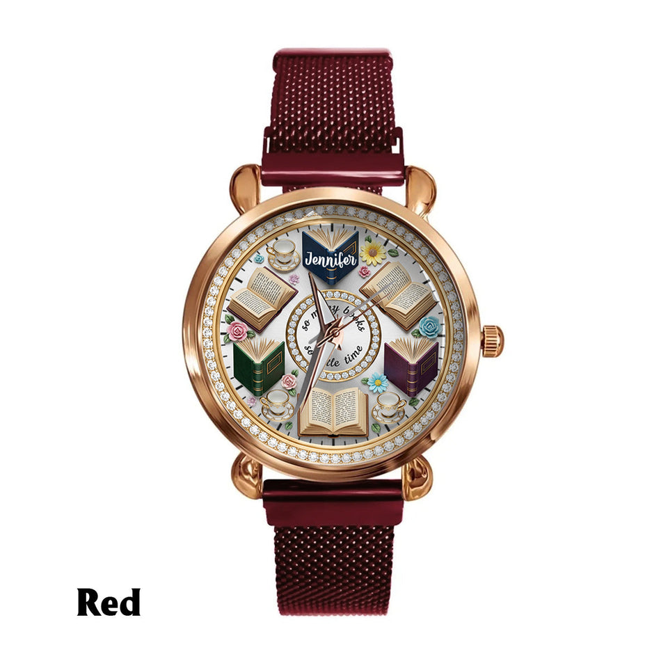 So Many Books So Little Time - Personalized Book Women Hand Watch