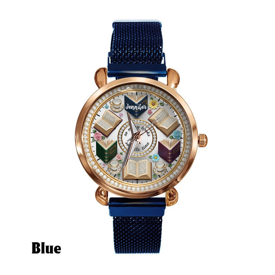So Many Books So Little Time - Personalized Book Women Hand Watch