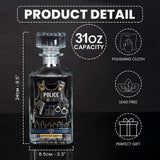 Serve & Protect - Personalized Police Officer Whiskey Decanter Set