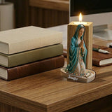 Believe - Personalized Christian Custom Shape Wooden Candle Holder