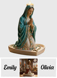 Believe - Personalized Christian Custom Shape Wooden Candle Holder