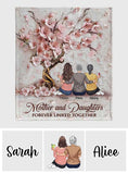 Mother And Daughters Forever Linked Together - Personalized Mother Blanket