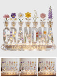 Love Grows In Grandma's Garden - Personalized Grandma Custom Shaped Acrylic Plaque
