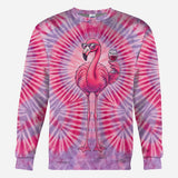 Chill Flamingo Tie Dye Shirt - Personalized Flamingo All Over Shirt