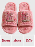 Cowgirl Boots - Personalized Cowgirl Open-Toe Slippers