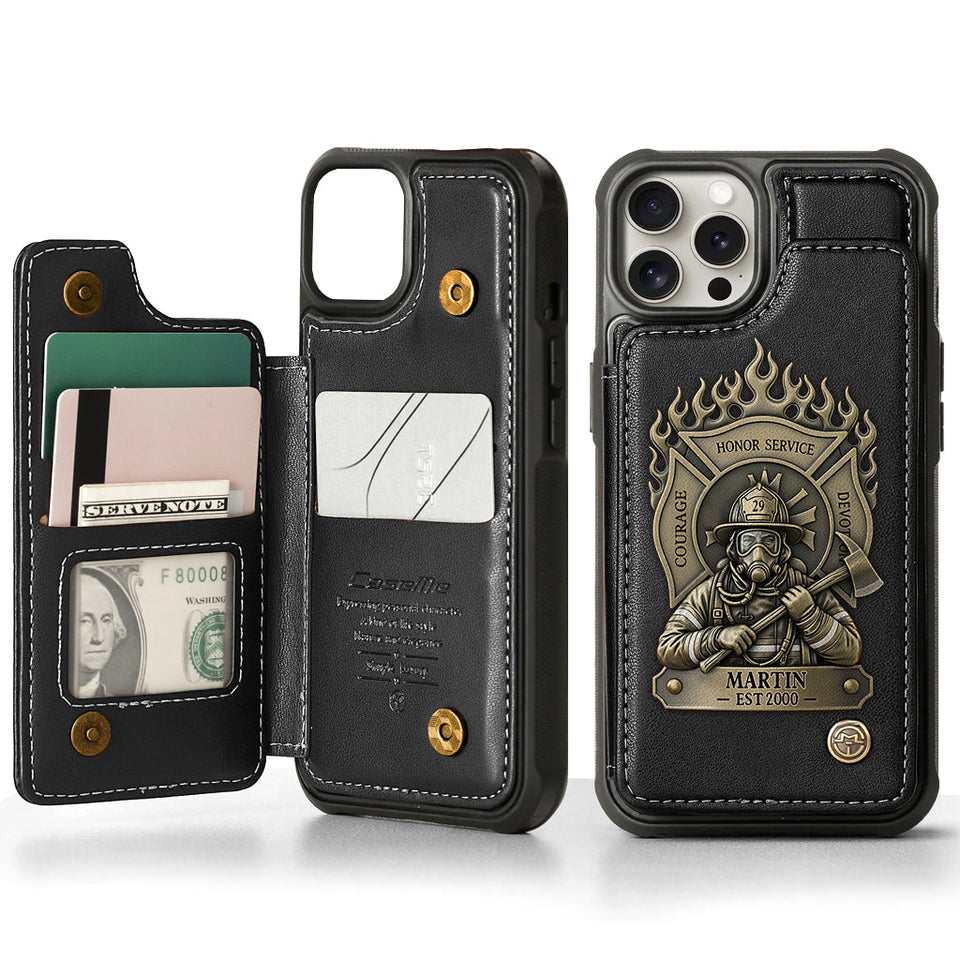 Proud Firefighter - Personalized Firefighter Wallet Phone Case