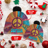 Peace Love Hope - Personalized Hippie Beanie Hat