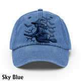 Beware Of The Witch - Personalized Witch Washed Denim Cap