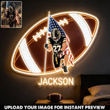 Room Decor For Football Player - Personalized Football LED Light Acrylic Sign