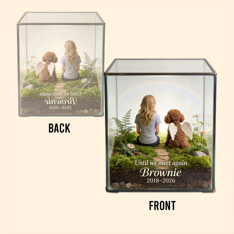 Until We Meet Again Memorial Pet Cat Dog - Personalized Dog Custom Shaped Acrylic Plaque