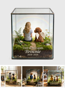 Until We Meet Again Memorial Pet Cat Dog - Personalized Dog Custom Shaped Acrylic Plaque