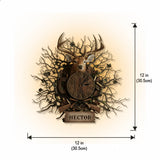 Deer Hunter Gift - Personalized Hunting LED Light Wall Clock