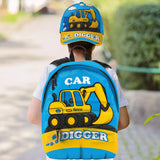 Excavator Cute Children's Gift - Personalized Kid Classic Cap & Backpack