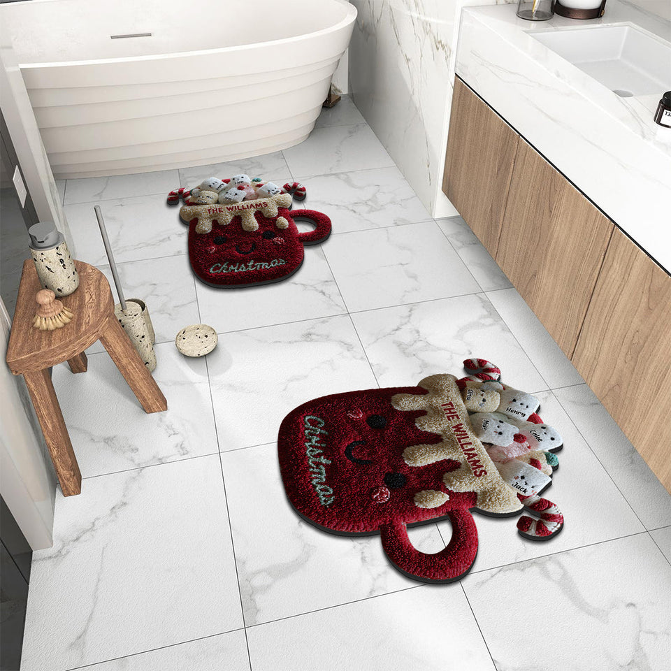 Christmas Family - Personalized Family Non-Slip Tufted Rug