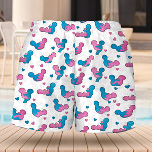 I Love You - Personalized Couple Men Swim Trunks With Liner