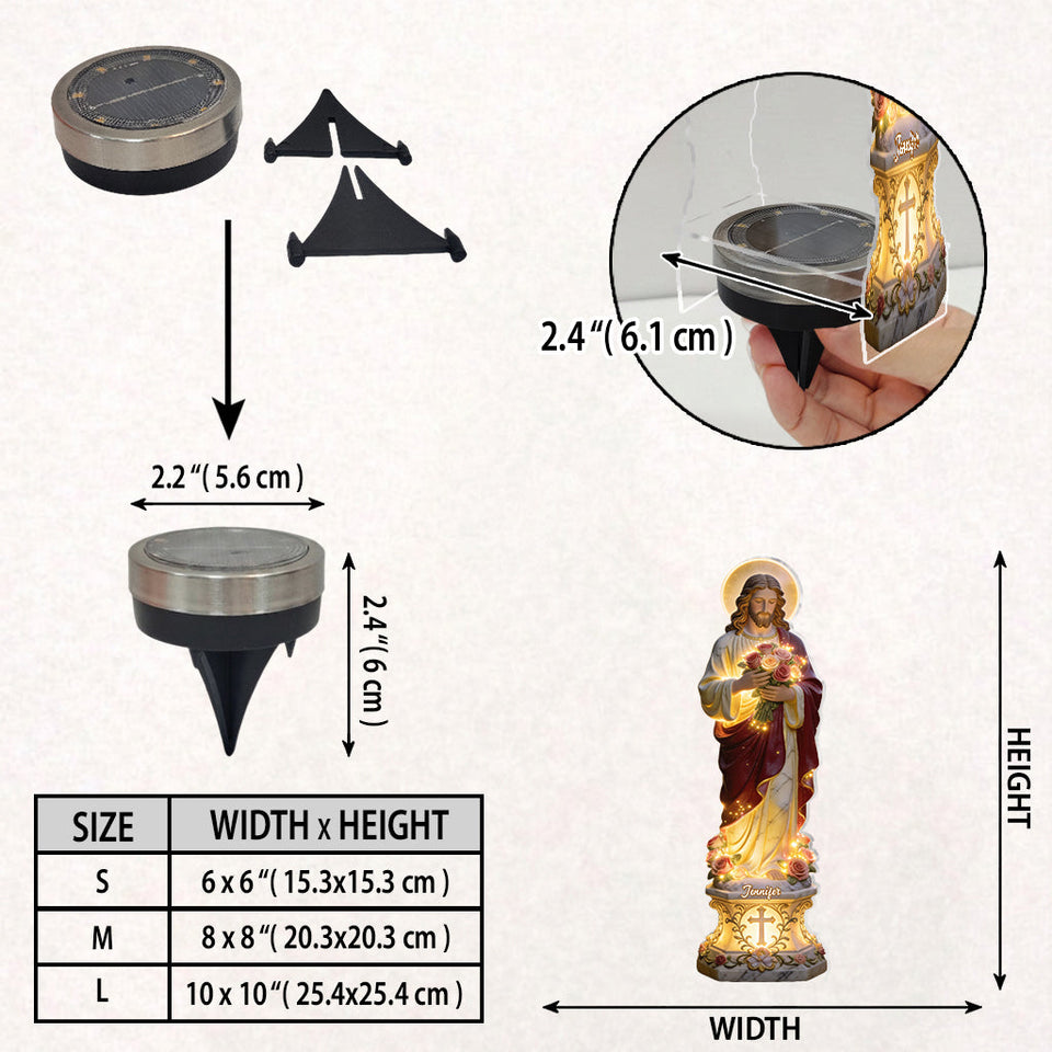 Heavenly Blessings Solar Garden Lights - Personalized Christian Solar Acrylic Light