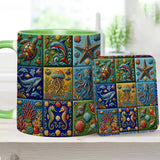 Sea Creatures - Personalized Sea Lover Accent Mug & Coaster