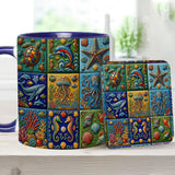 Sea Creatures - Personalized Sea Lover Accent Mug & Coaster